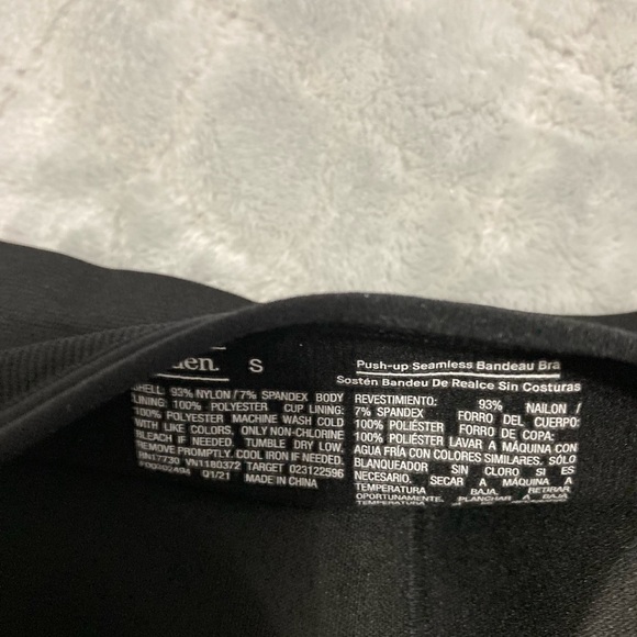 Black Strapless Bandeau Bra NWTS - Picture 8 of 8